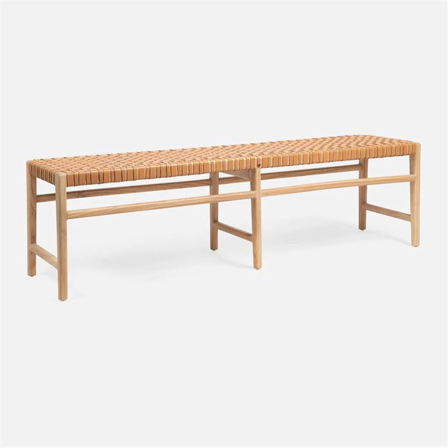 Made Goods Percy Full-Grain Leather Triple Bench
