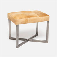 Made Goods Roger Cowhide Single Bench in Marano Wool-On Lambskin
