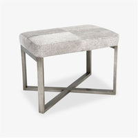 Made Goods Roger Cowhide Single Bench in Humboldt Cotton Jute