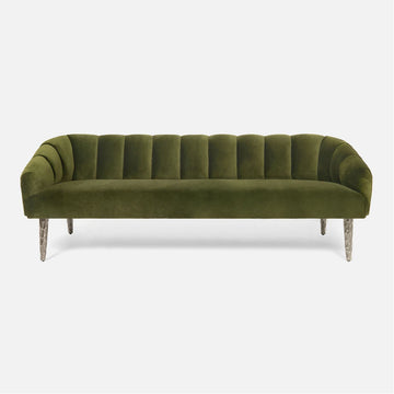 Made Goods Rooney Upholstered Shell Sofa in Bassac Leather
