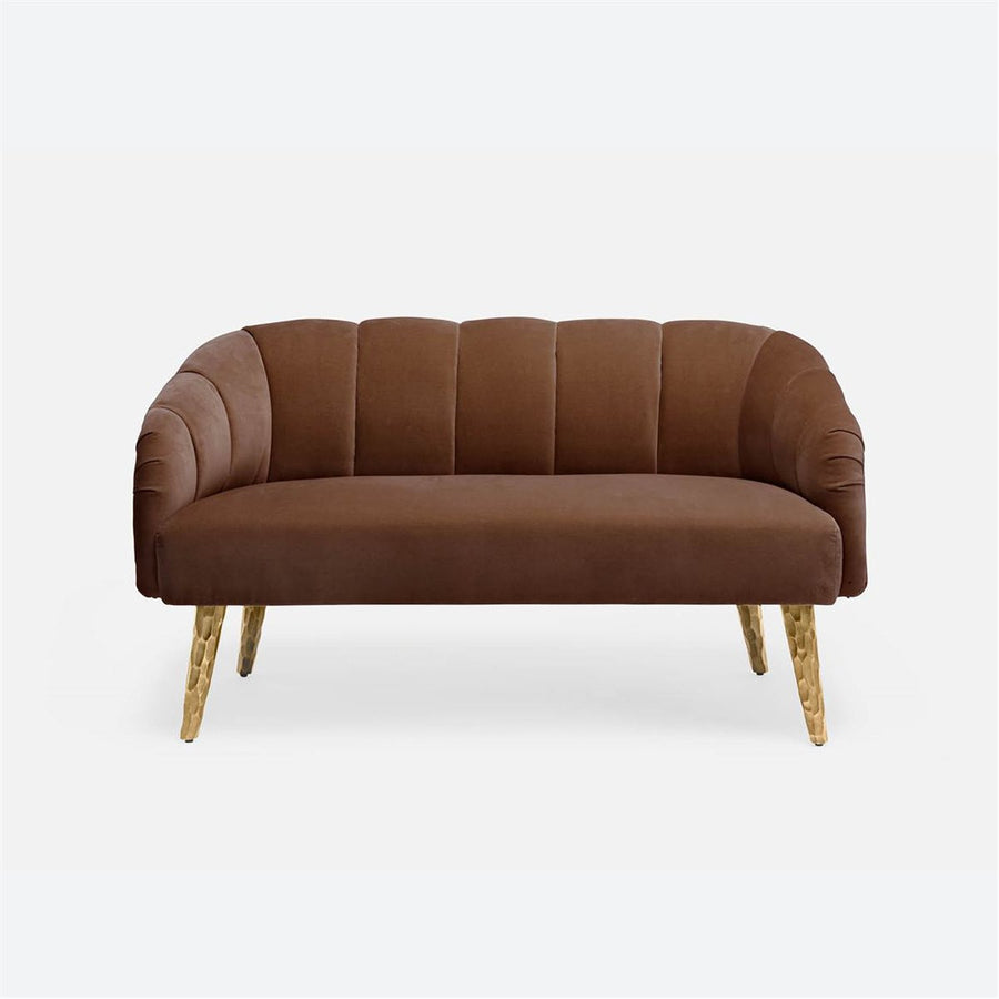 Made Goods Rooney Upholstered Shell Sofette in Rhone Leather