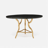 Made Goods Royce Round Dining Table in Faux Horn Top