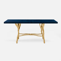 Made Goods Royce Rectangular Dining Table in Faux Horn Top