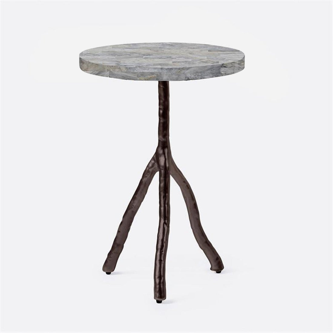 Made Goods Royce Abstract Branch 16-Inch Accent Table in Stone Top