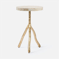 Made Goods Royce Abstract Branch 16-Inch Accent Table in Shell Top