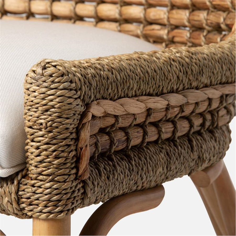 Made Goods Summer Water Hyacinth Dining Chair in Brenta Cotton/Jute