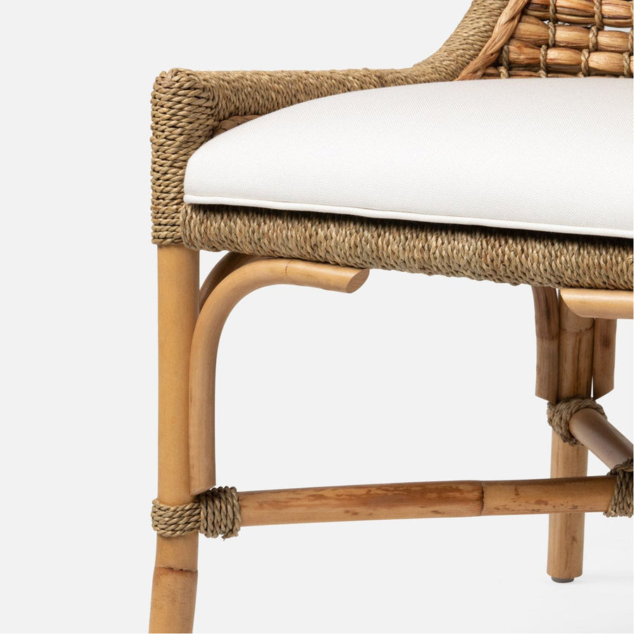 Made Goods Summer Water Hyacinth Dining Chair in Mondego Cotton Jute