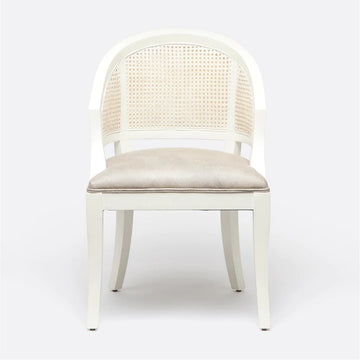 Made Goods Sylvie Curved Cane Back Dining Chair in Clyde Fabric
