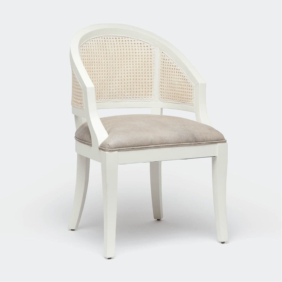 Made Goods Sylvie Curved Cane Back Dining Chair in Humboldt Cotton Jute