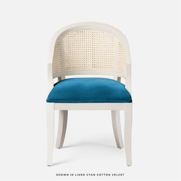 Made Goods Sylvie Curved Cane Back Dining Chair in Havel Velvet