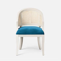 Made Goods Sylvie Curved Cane Back Dining Chair in Alsek Fabric