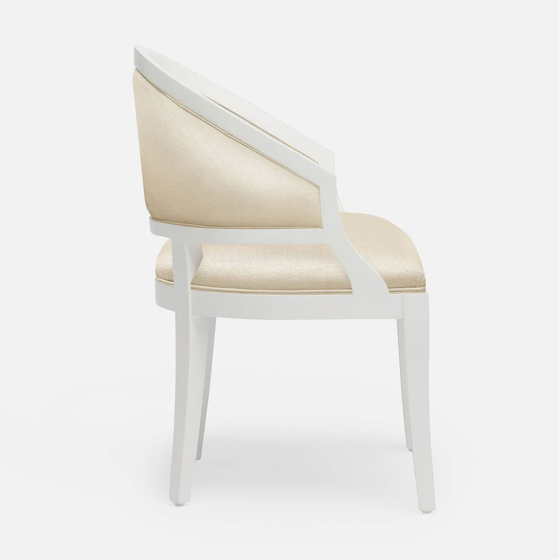 Made Goods Sylvie Curved Back Dining Chair in Mondego Cotton Jute