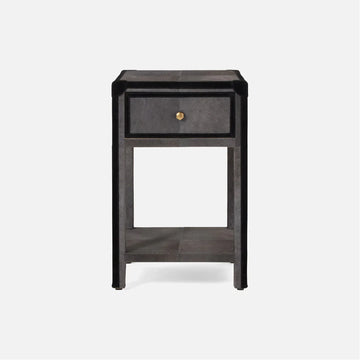 Made Goods Terrell Hair-On-Hide with Suede Trim Single Nightstand
