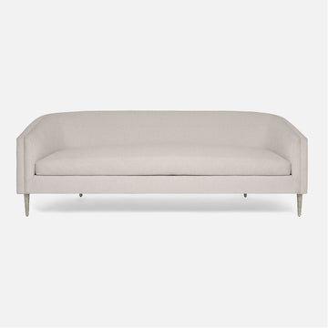 Made Goods Theron Upholstered Curved Back Sofa in Mondego Cotton Jute