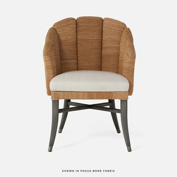 Made Goods Vivaan Shell Upholstered Dining Chair in Danube Fabric
