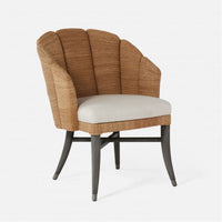 Made Goods Vivaan Shell Upholstered Dining Chair, Bassac Leather