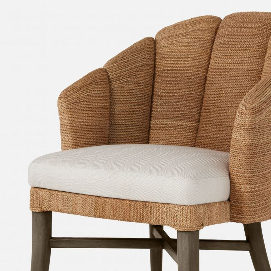 Made Goods Vivaan Shell Upholstered Dining Chair, Liard Cotton Velvet