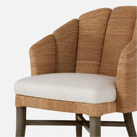 Made Goods Vivaan Shell Upholstered Dining Chair, Brenta Cotton/Jute