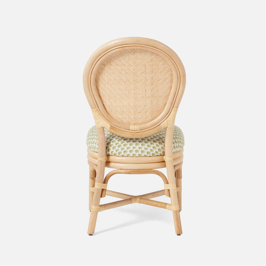 Made Goods Zondra French-Style Woven Dining Chair in Rhone Leather