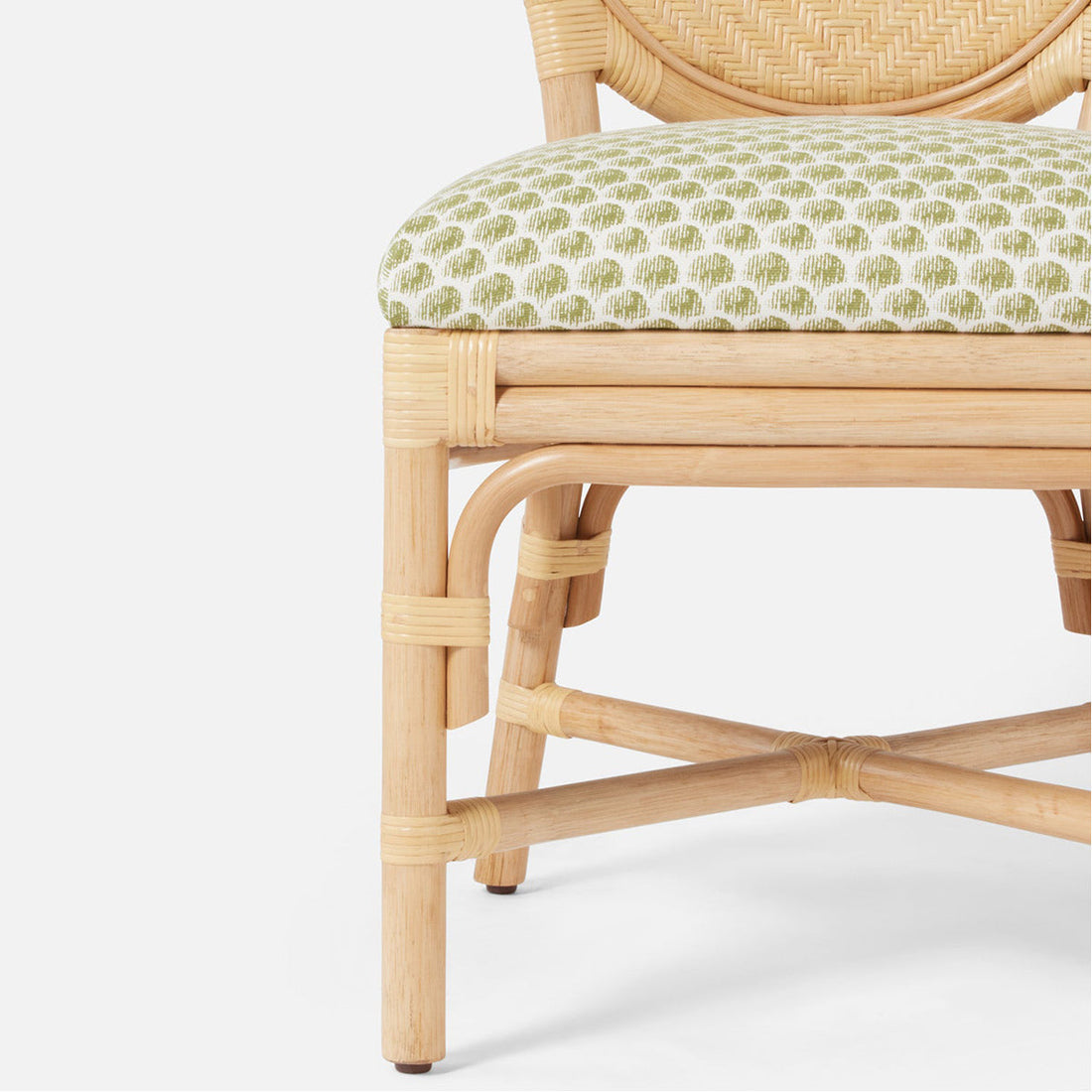 Made Goods Zondra French-Style Woven Dining Chair in Arno Fabric