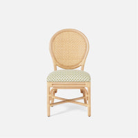 Made Goods Zondra French-Style Woven Dining Chair in Rhone Leather