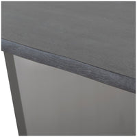 Nuevo Living Aiden Dining Table with Brushed Stainless Legs
