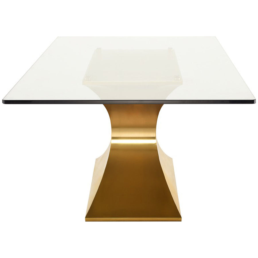 Nuevo Living Praetorian Dining Table - Clear Tempered Glass