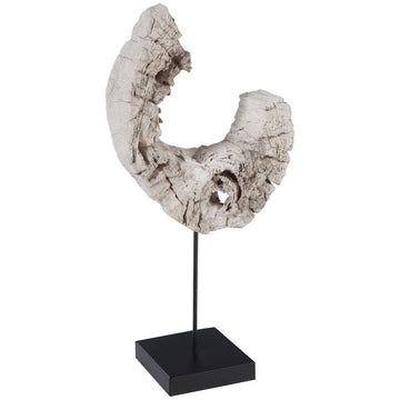 Phillips Collection Eroded Wood C Sculpture on Stand