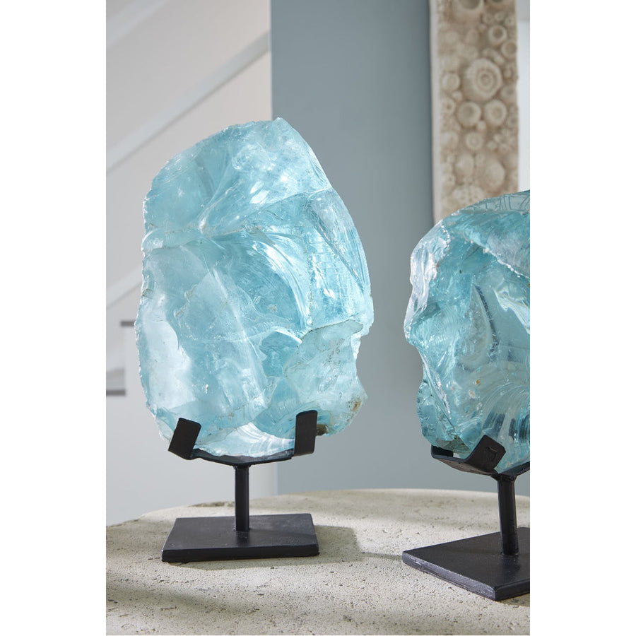 Phillips Collection Refractory Glass Sculpture - Blue