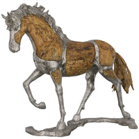 Phillips Collection Mustang Horse Woodland Outdoor Sculpture on Base