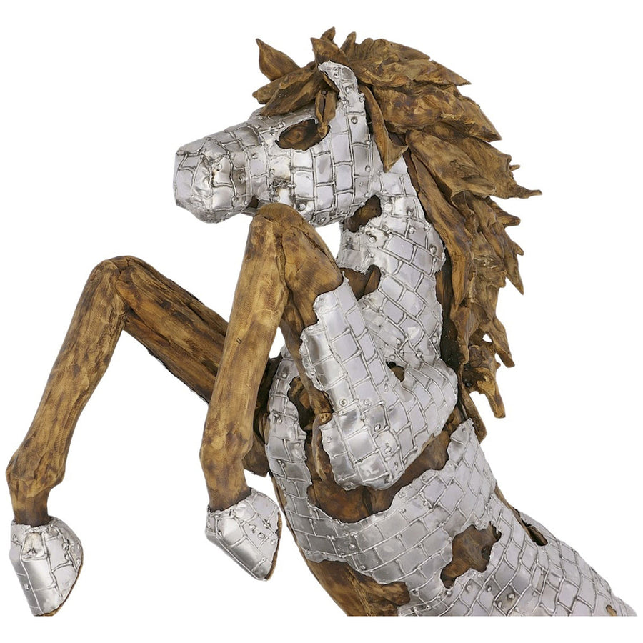 Phillips Collection Mustang Horse Armored Sculpture, Rearing