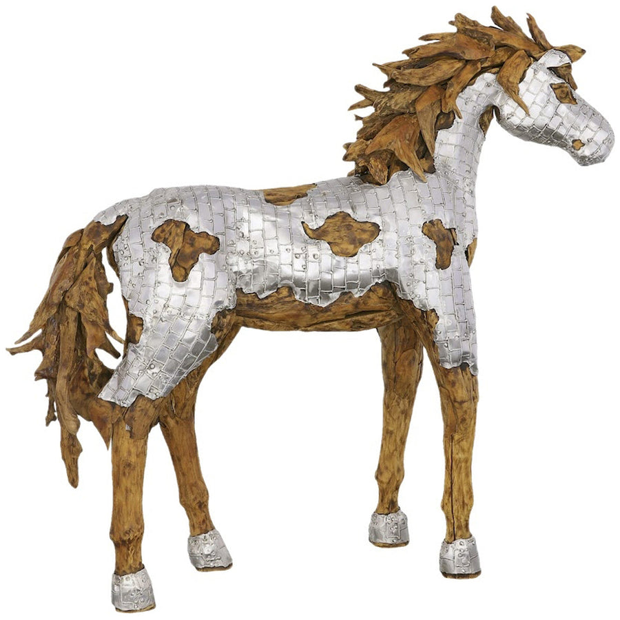 Phillips Collection Mustang Horse Armored Sculpture, Walking