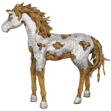 Phillips Collection Mustang Horse Armored Sculpture, Walking