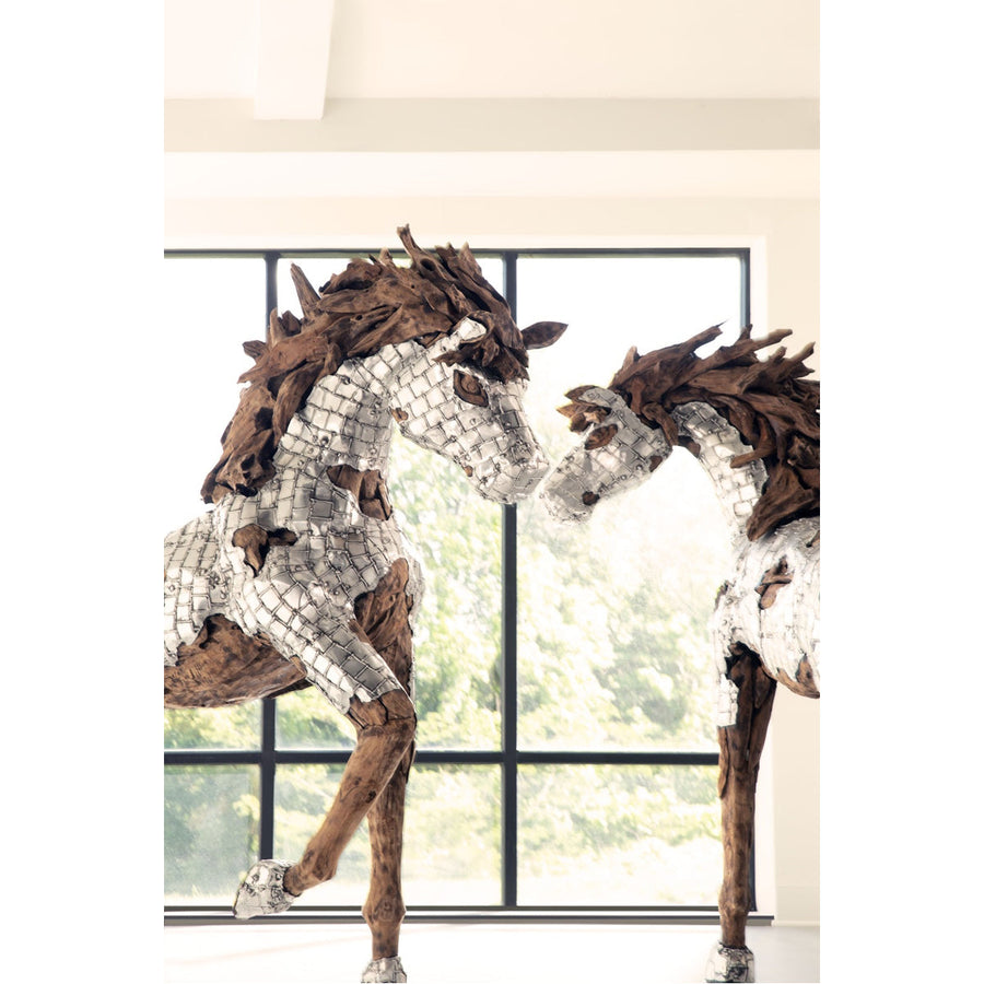 Phillips Collection Mustang Horse Armored Sculpture, Standing