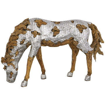 Phillips Collection Mustang Horse Armored Sculpture, Grazing