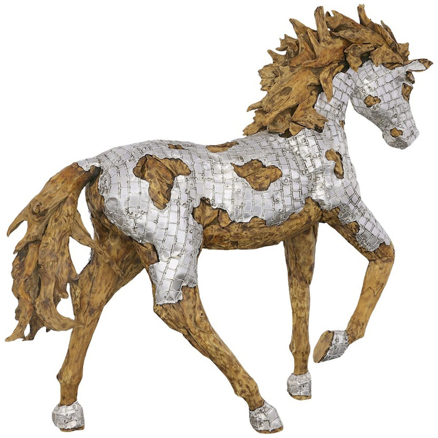 Phillips Collection Mustang Horse Armored Sculpture, Galloping