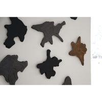 Phillips Collection Freeform Teak Medium Wall Slice - Dark Gray