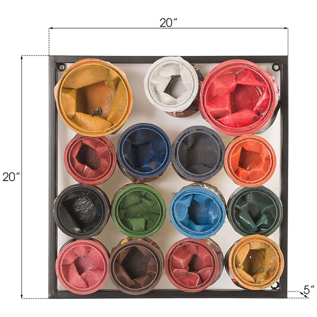 Phillips Collection Paint Can Small Square Wall Art, Assorted Colors