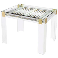 Interlude Home Pierre Acrylic Backgammon Table