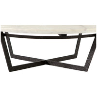 Four Hands Theory Felix Round Coffee Table, Solid Marble
