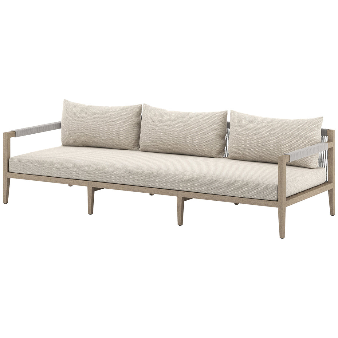 Four Hands Solano Sherwood Outdoor Sofa, Washed Brown