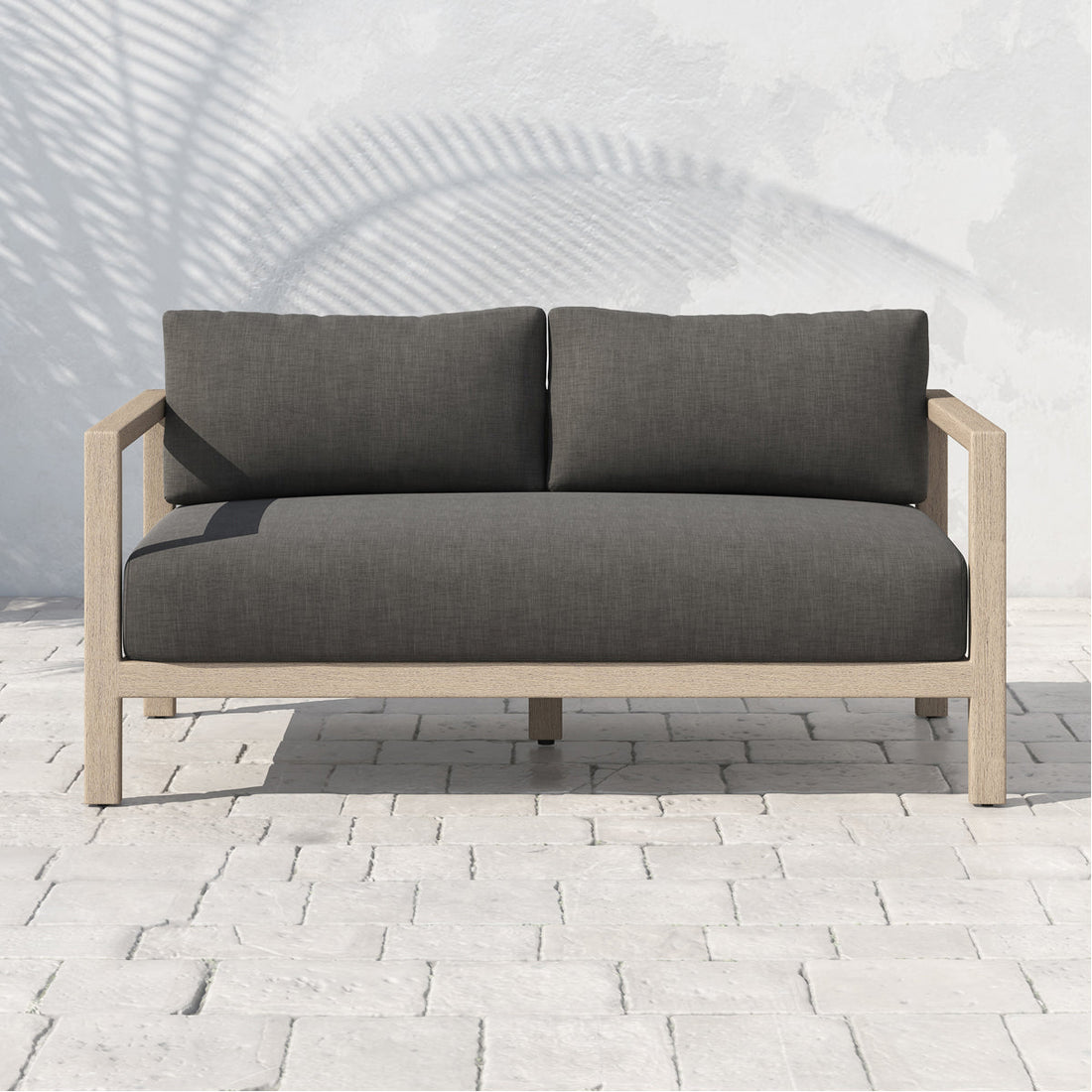 Four Hands Sonoma Outdoor Sofa Faye Sand Washed Brown 60