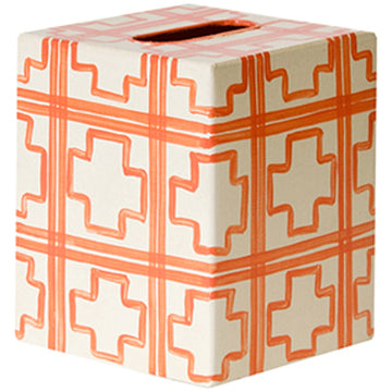 Worlds Away Tissue Box with Geometric Design