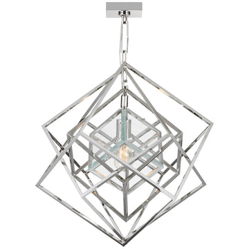 Visual Comfort Cubist Small Chandelier with Clear Glass
