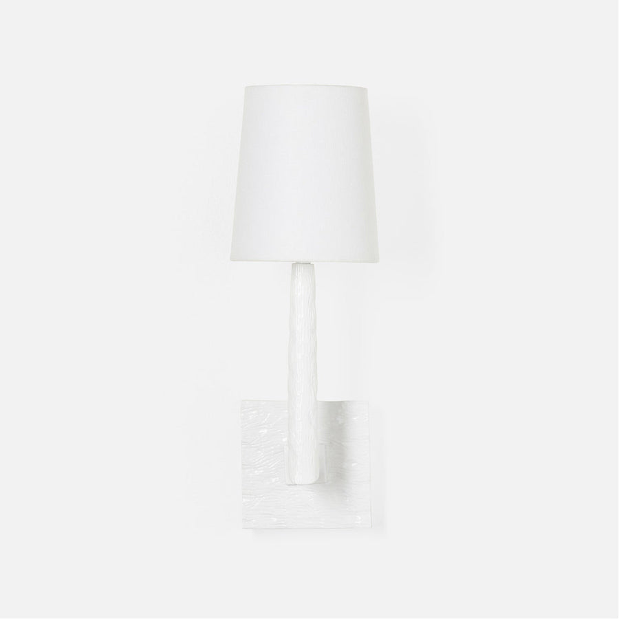 Made Goods Halton Sconce in Matte White Aluminum