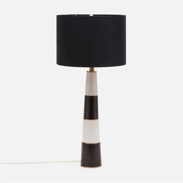 Made Goods Marit Tapered Striped Marble Table Lamp