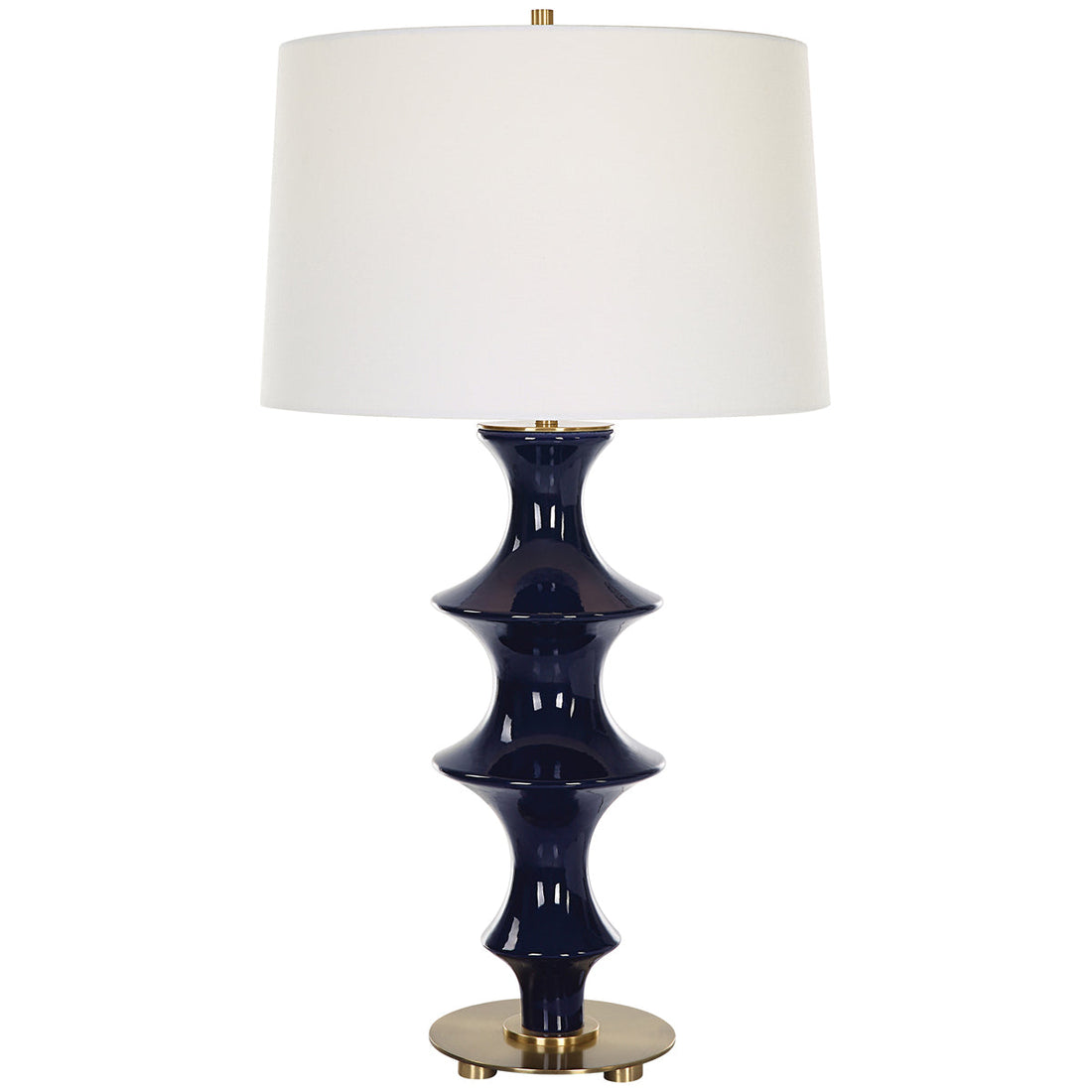 Uttermost Coil Sculpted Blue Table Lamp