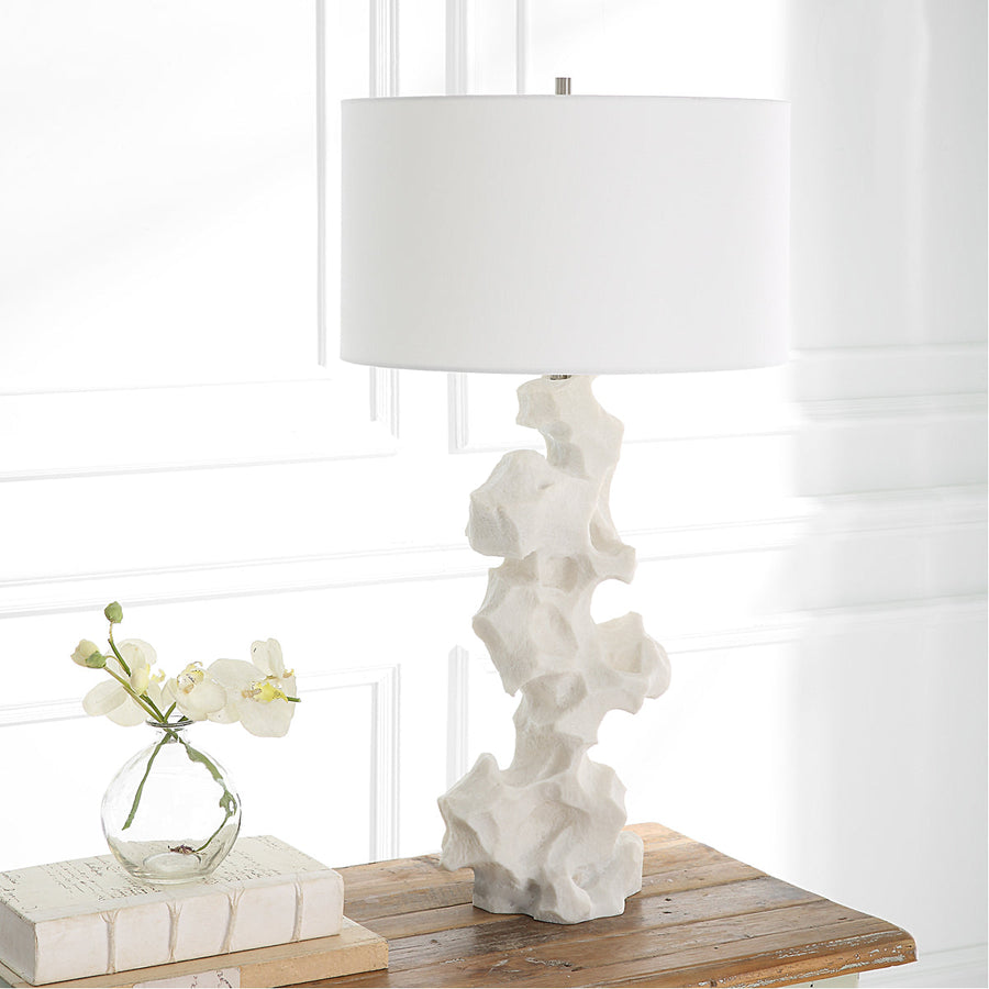 Uttermost Remnant White Marble Table Lamp