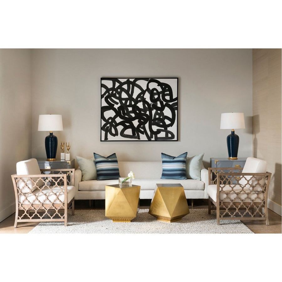 Villa & House Maze Framed Silk Panel, Black