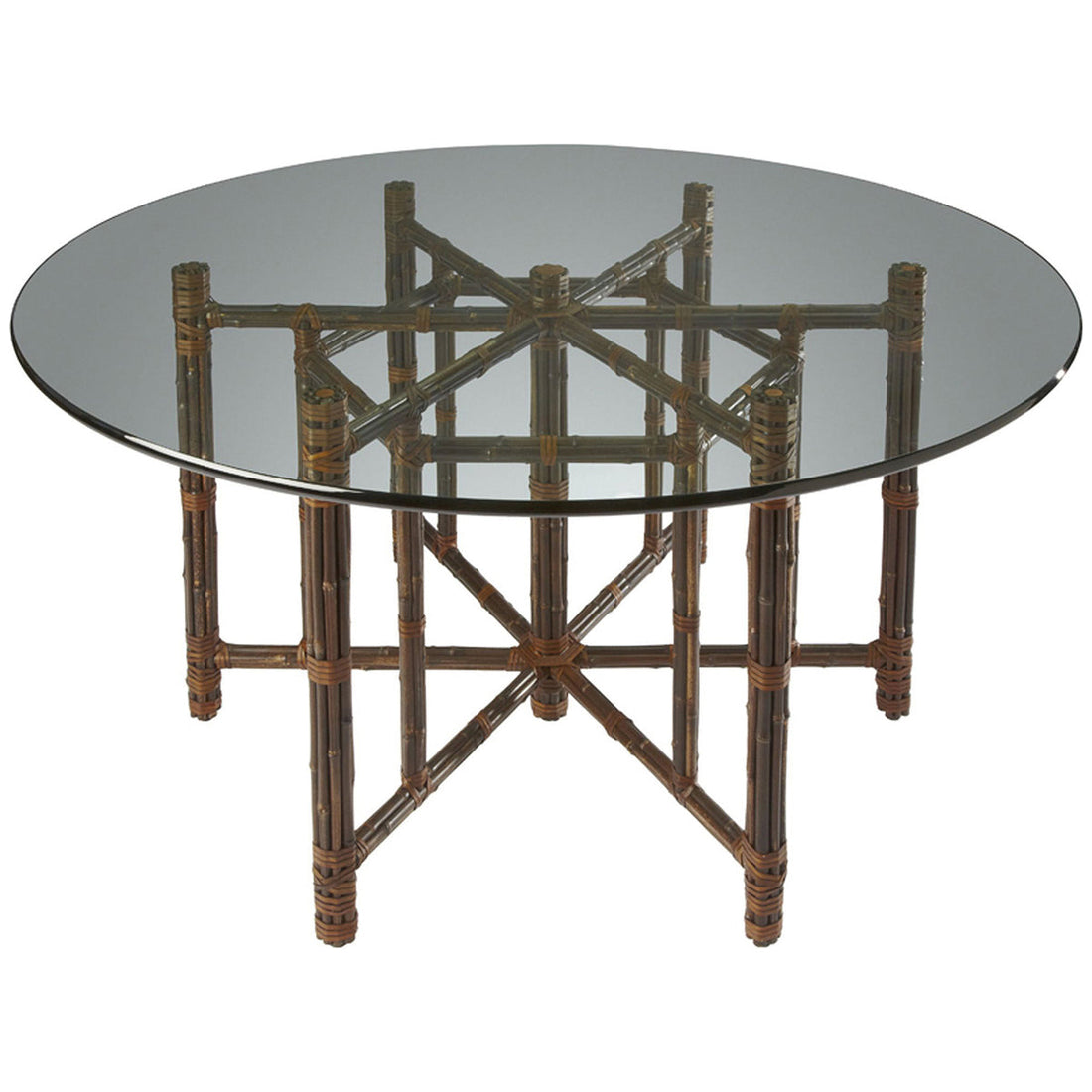 Baker Furniture Hexagonal Dining Table in Black Bamboo MCBA17